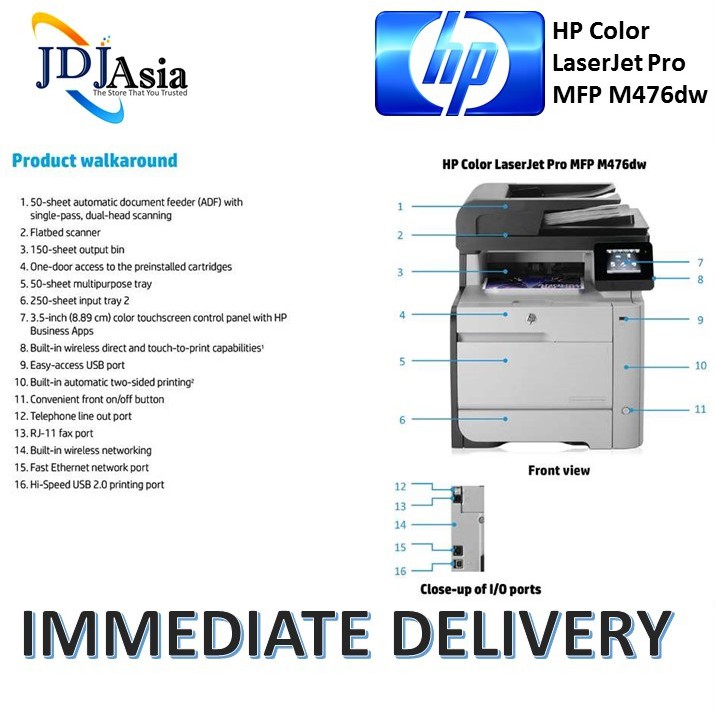 hp colour laserjet pro mfp m476dw
