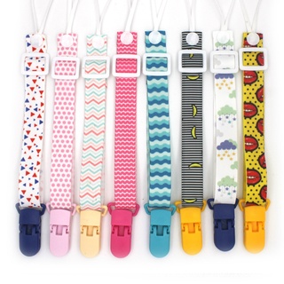 SOME Cartoon Fixed Button Baby Pacifier Clip Chain Ribbon Dummy Soother Holder Chain Anti-drop Buckle Strap