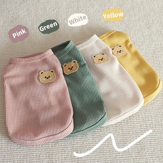 Waffle Bear Pet Dogs Clothes for Boy Female Puppy Shitzu Clothing Terno Cats Vest Breathable Thin Section