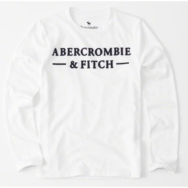 A F Abercrombie Kids Big Boys Car Embroidery Logo White Long T Shirt Shopee Singapore - abercrombie fitch black white striped sweater roblox