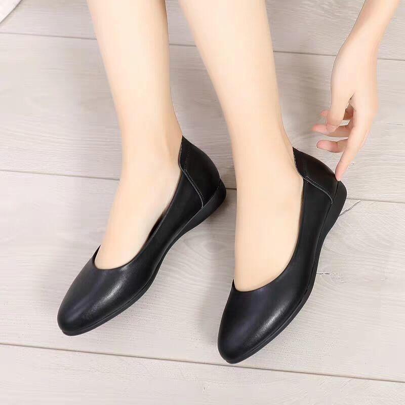 black office work shoes