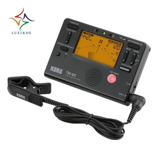 [Hot Sale]Korg TM60 Metronome Tuner with Clip on Mic Can Be Used for Wind,Guitar,Ukulele,Piano Keyboard Instruments,Black