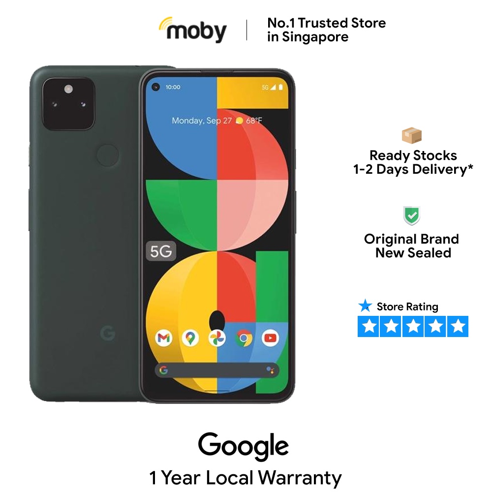 Google Pixel 5a 5G - Mostly Black | 1 Year Local Warranty | Shopee Singapore