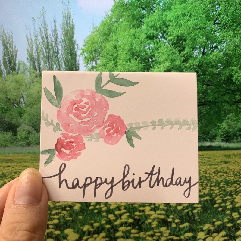 Handmade Customized Rose Happy Birthday Greeting Teacher S Day Thank You Card Shopee Singapore