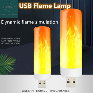 Portable USB Flame Lamp Candle Light Soft Light Eye Protection Night Light 12 LED 5V Desk Reading Lamp USB Light