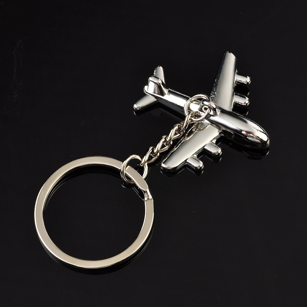 Classic 3D Simulation Model airplane plane Keychain Key Chain Ring Keyring