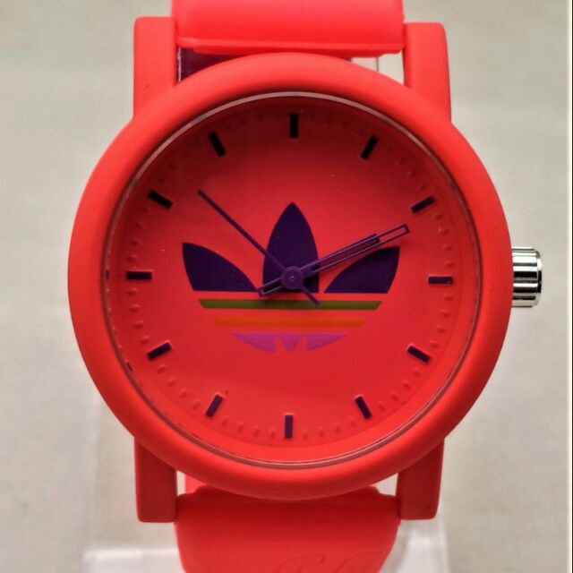adidas red watch