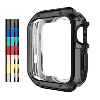 Tup Rubber Case for Apple watch 7 Se 3 38Mm 42Mm Shell Plating Harde Beschermhoes Voor for Iwatch series 6 5 4 40mm 44mm 45mm 41mm Watch Series 8 softcase cover