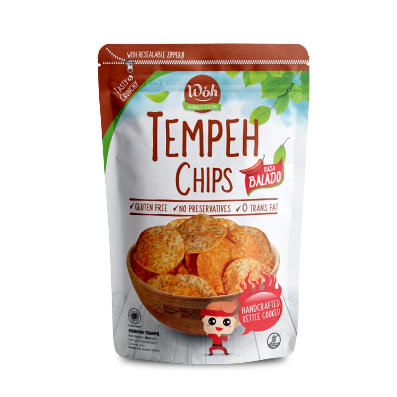 Woh Tempe Chip Balado 50 GR Shopee Singapore