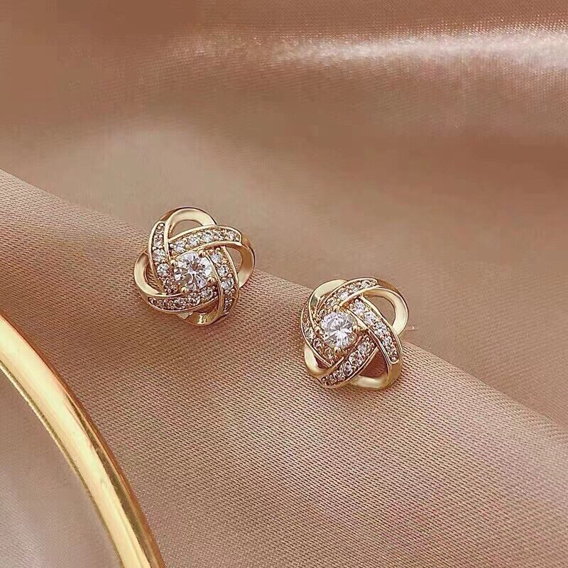 High quality rose gold plated Crystal women's Earrings