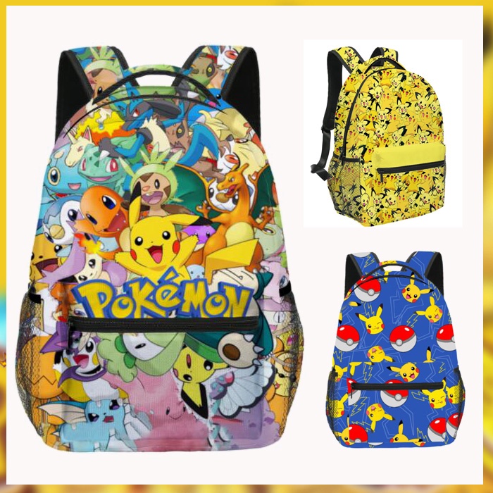 Pokemon Pikachu Backpack Kids School Bag Pikachu Kindergarten Bag