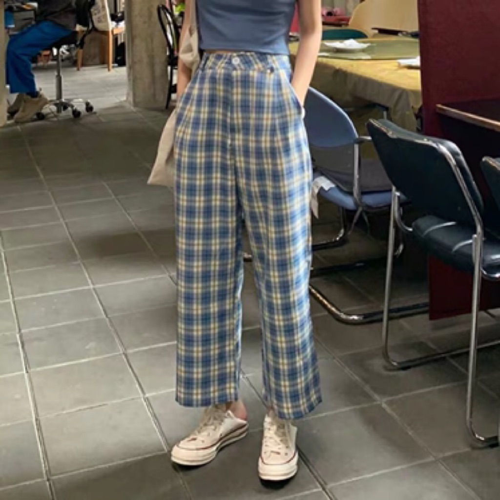 plaid pants shopee