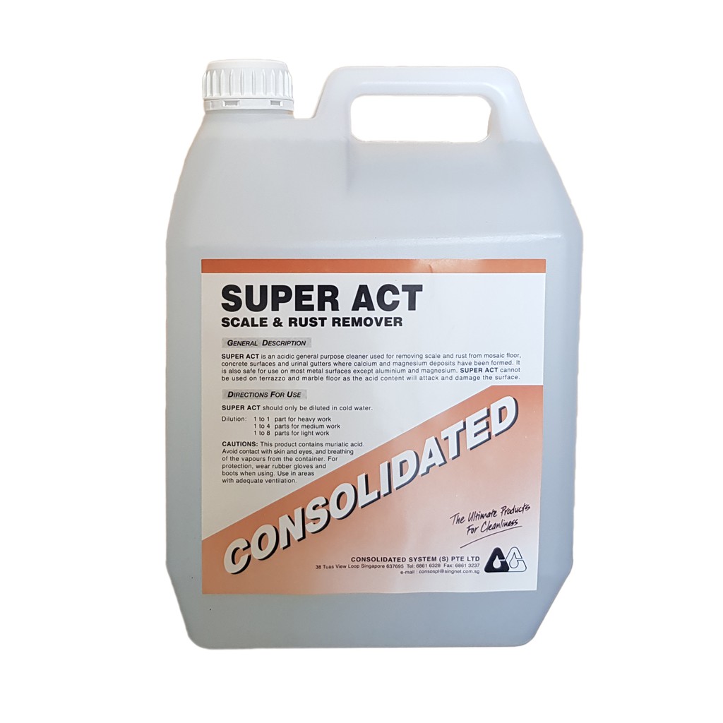 5L SUPER ACT Mosaic Tile Cleaner, Rust, Scale, Stain Remover, Acid