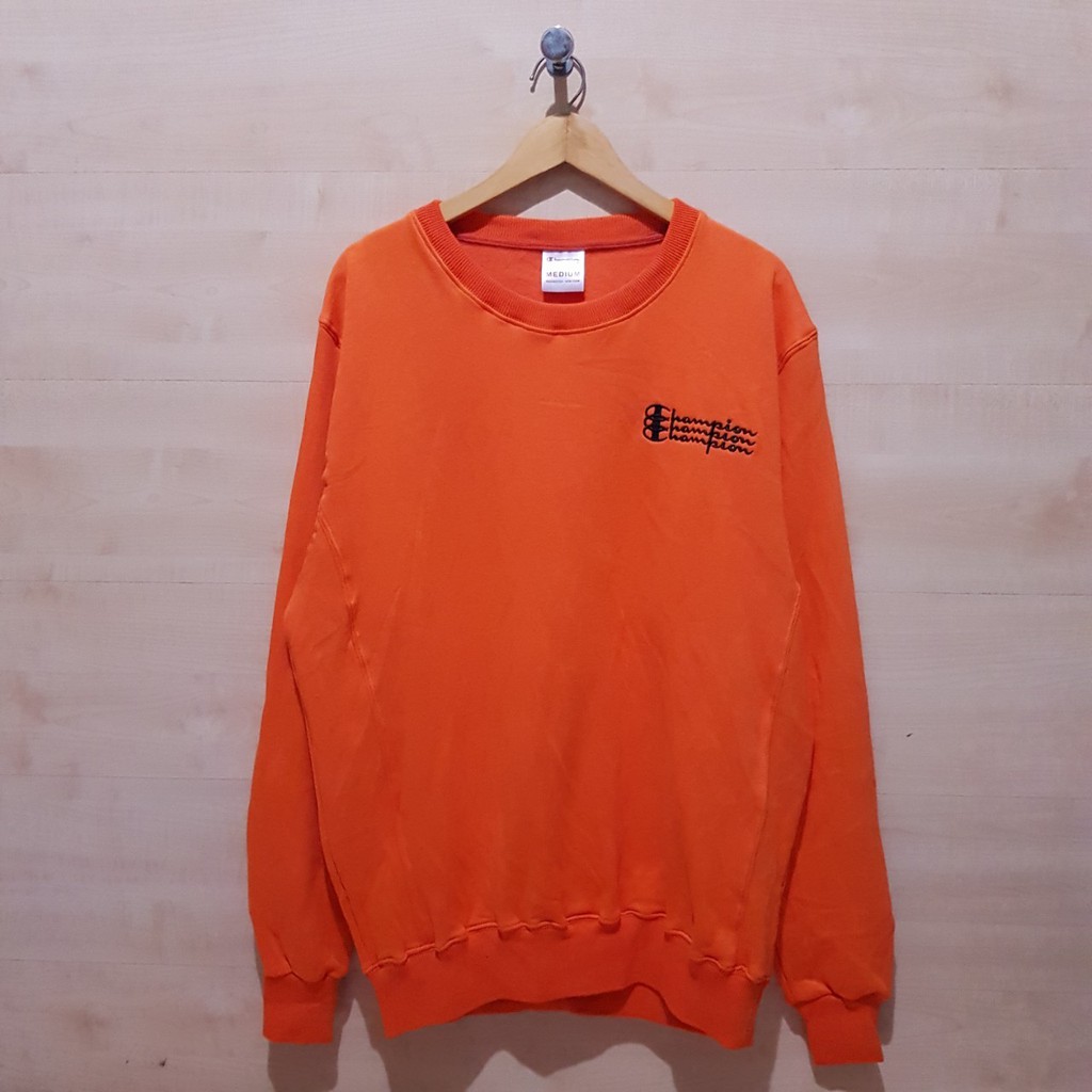 champion sweater orange