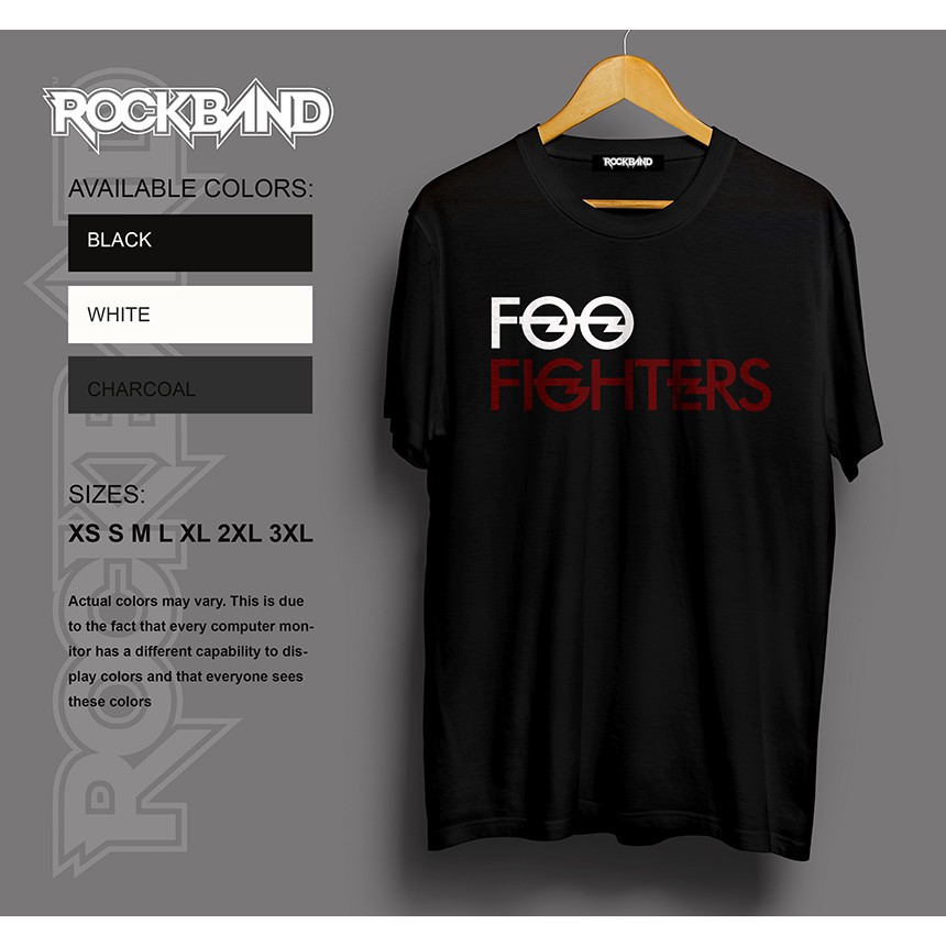 Fashion Men T Shirt Foo Fighters Rockband Tee Short Diy Shopee Singapore