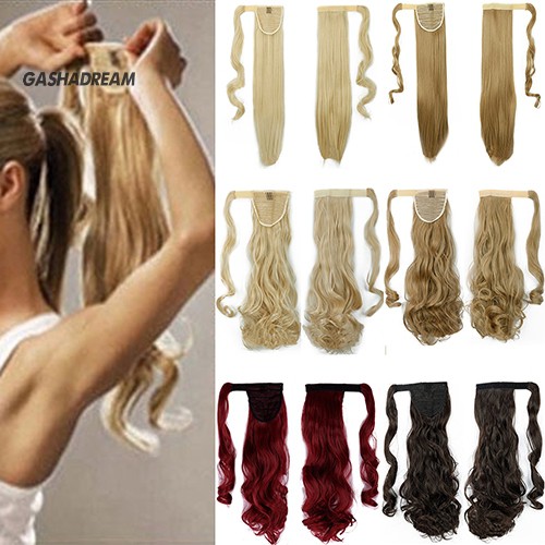 Gd Women S Girl S Long Straight Wavy Ponytail Wigs Clip In Pony