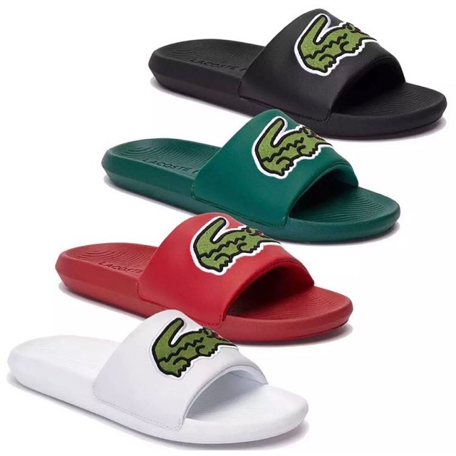 lacoste rubber slides