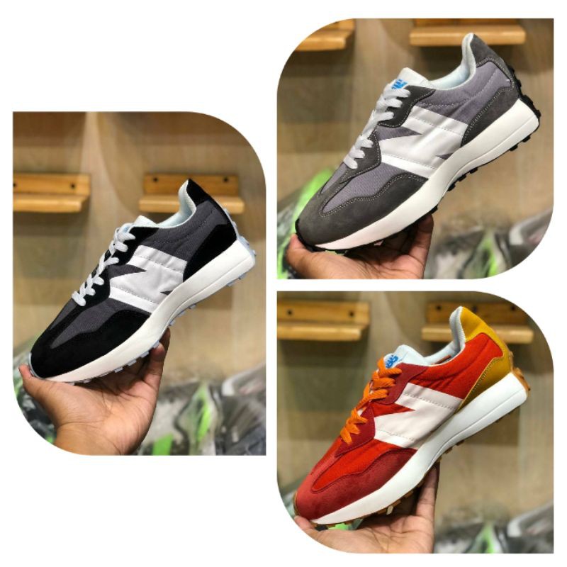 new balance 327 cinza e rosa