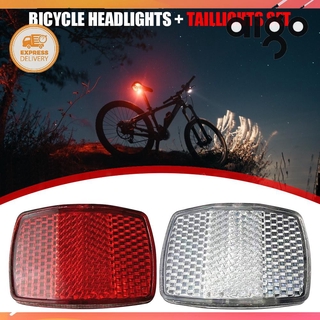 Plastic Plate Bicycle Reflectors Light Front & Rear Seat Post Mountain Bike 