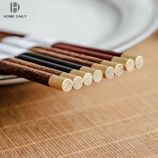 TEN pairs chopsticks,Wenge wood,Chinese Wooden Japanese Kuaizi gift box PATTERN 