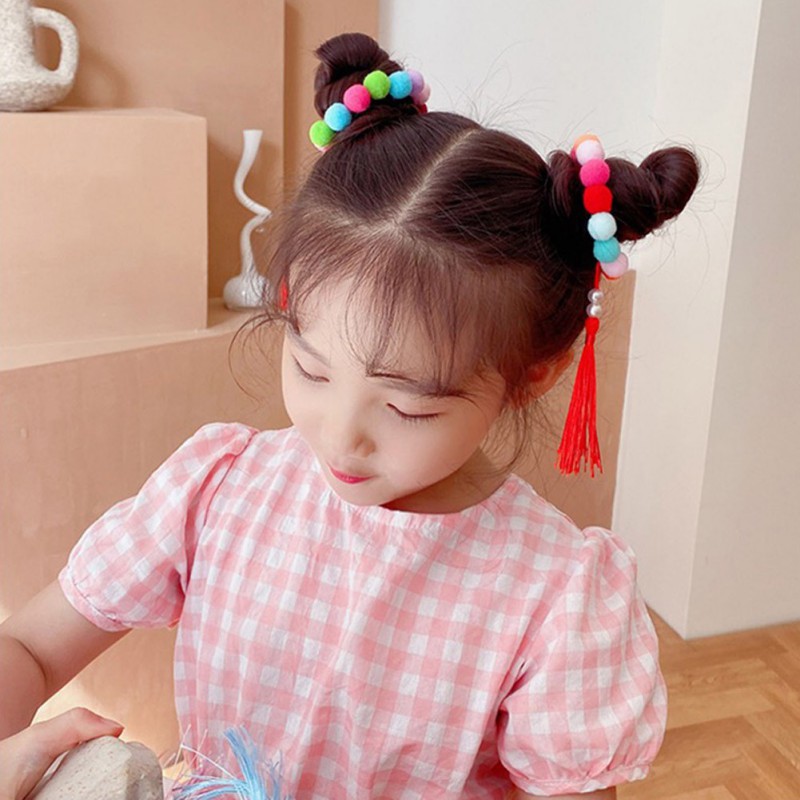 Korean Version Colorful Hair Tie Children Ball Accessories Girls Cute  Rubber Band Little Head Rope Headdress [IU Bay Baby House] | Shopee  Singapore