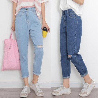 Bf Jeans For Women Jennie Ripped Boyfriend Ripped Hw Highwaist Big Size Bigsize Jumbo Today Shopee Singapore