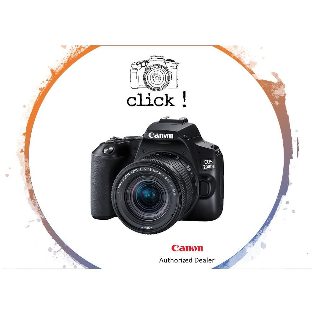 Canon Eos 200d Ii With Ef S 18 55mm F 4 5 6 Is Stm Free 64gb Sdxc Card Shopee Singapore