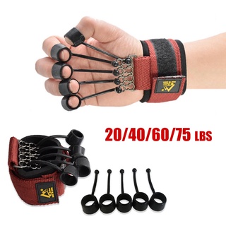 Finger Gripper Strength Trainer 20/40/60/75 lbs Fingers Flexion Extension Training Device Fitness Gym Sports Hand Exercise Resistance Band
