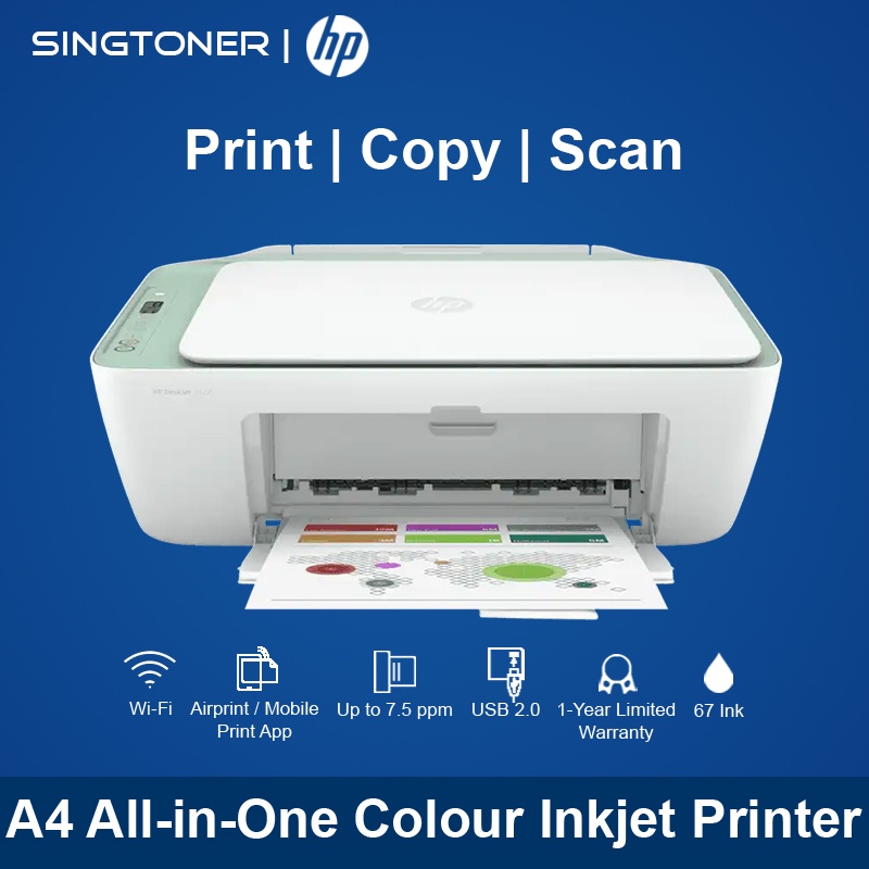 HP DeskJet 2722 2722e AllinOne Colour Printer Color Inkjet Printer