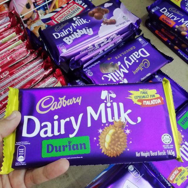 Cadbury Dairy Milk Chocolate Durian 165g Shopee Singapore