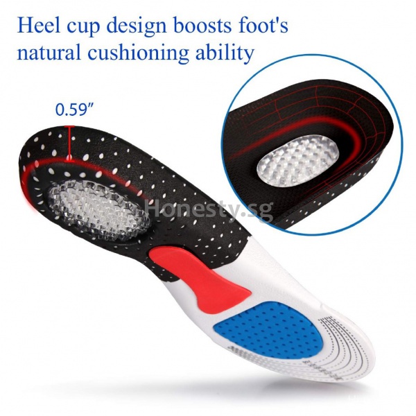 Image of Ready Stock Women Arch Support Shoe Pad Sport Running Gel Insoles Insert Cushion sWD0 #4