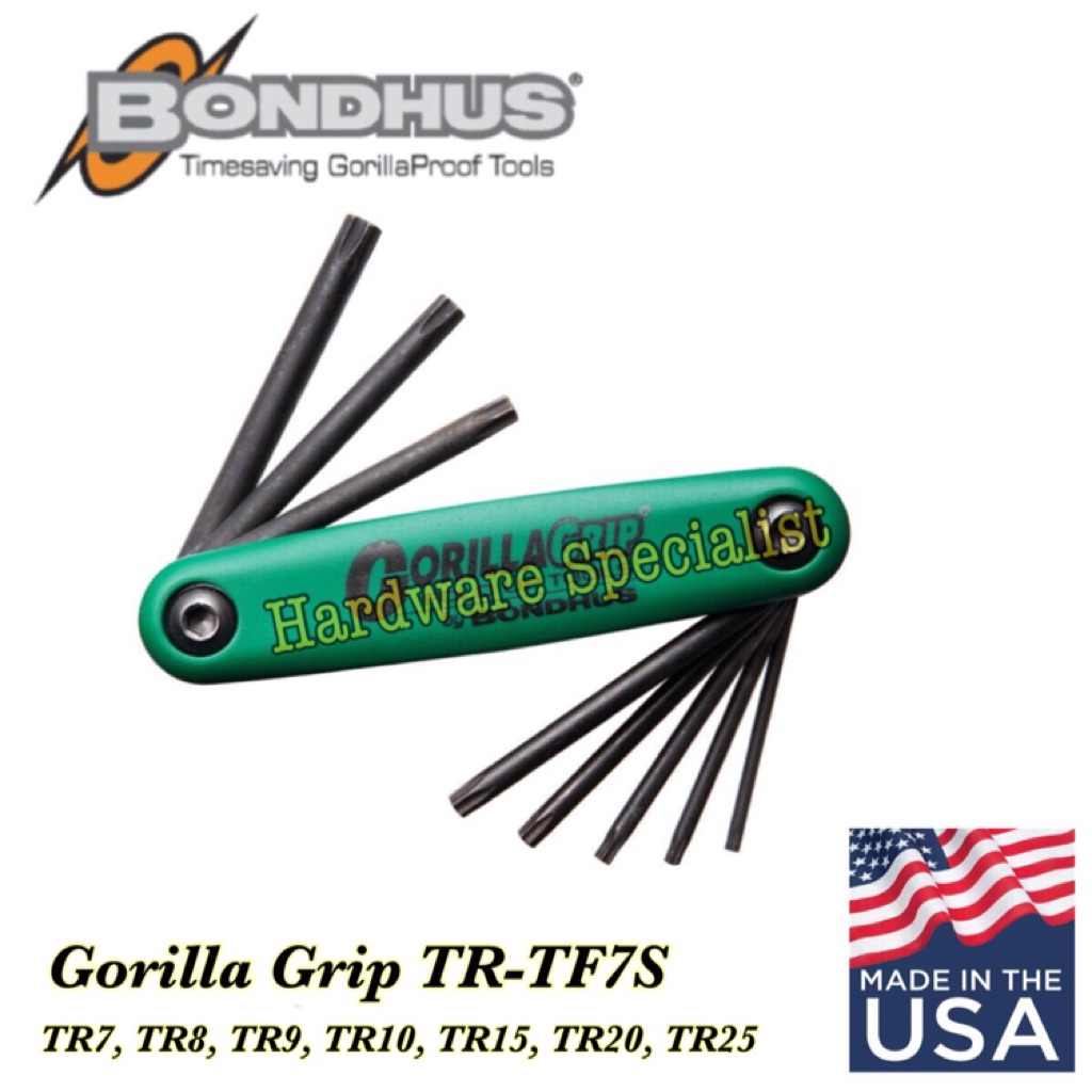 Bondhus Gorilla Grip Torx Fold Up Tools (Made In USA) Shopee Singapore