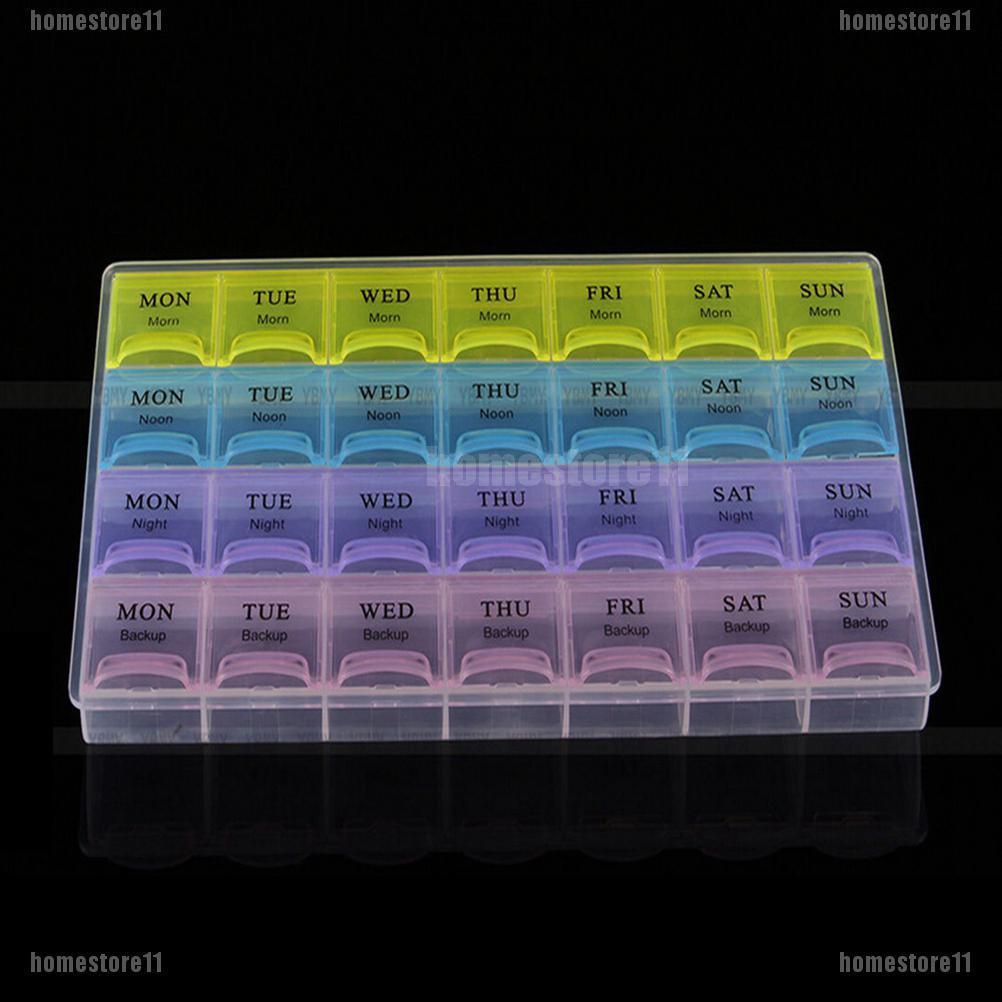 Image of Weekly 7 Days Tablet Pill Box Holder Medicine Storage Organizer Case Container