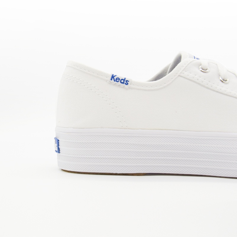 Keds spring and summer new white shoes, low-top lace-up, muffin, basic women's casual all-match sneakers | Shopee Singapore