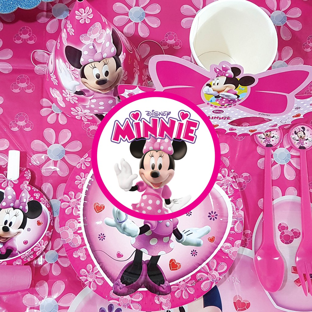 Beautiful Disney Minnie Mouse Birthday Theme Party Supplies Decor Shopee Singapore