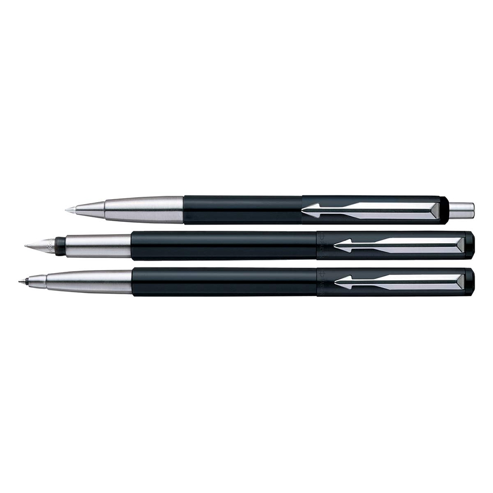 Parker Vector Standard Fountain Pen Roller Ball Pen and Ball Pen Black