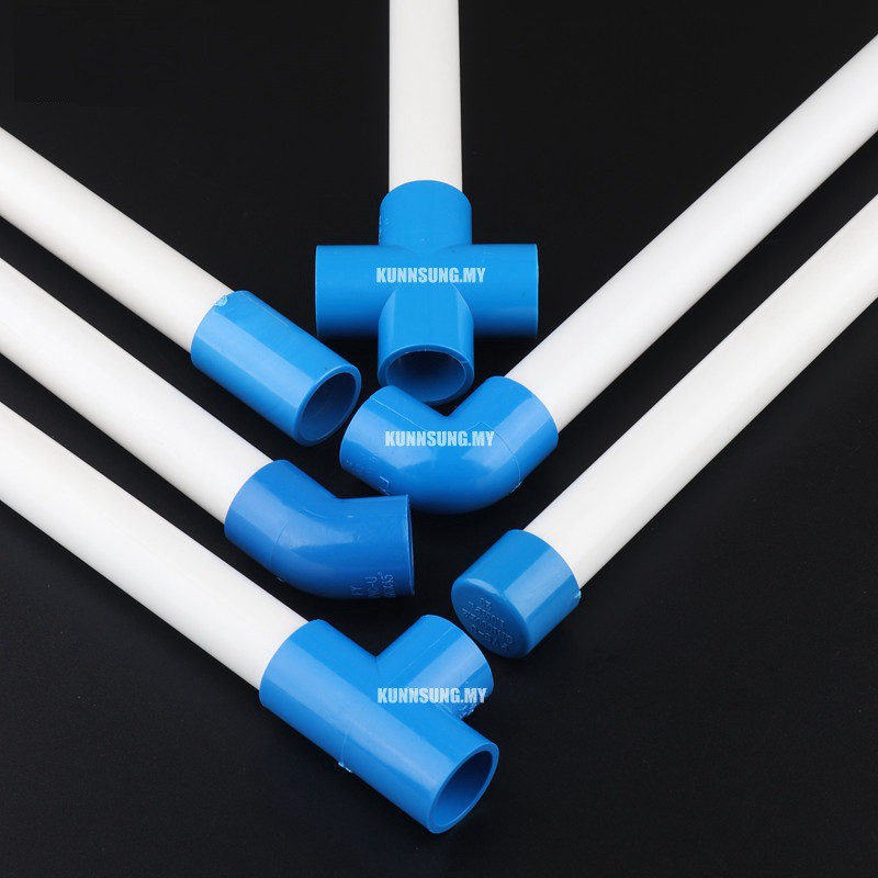 10pcs/lot PVC Connector 20mm Pipe Fittings Cap Straight Tee Wye Y Connector Elbow Cross for Pipe