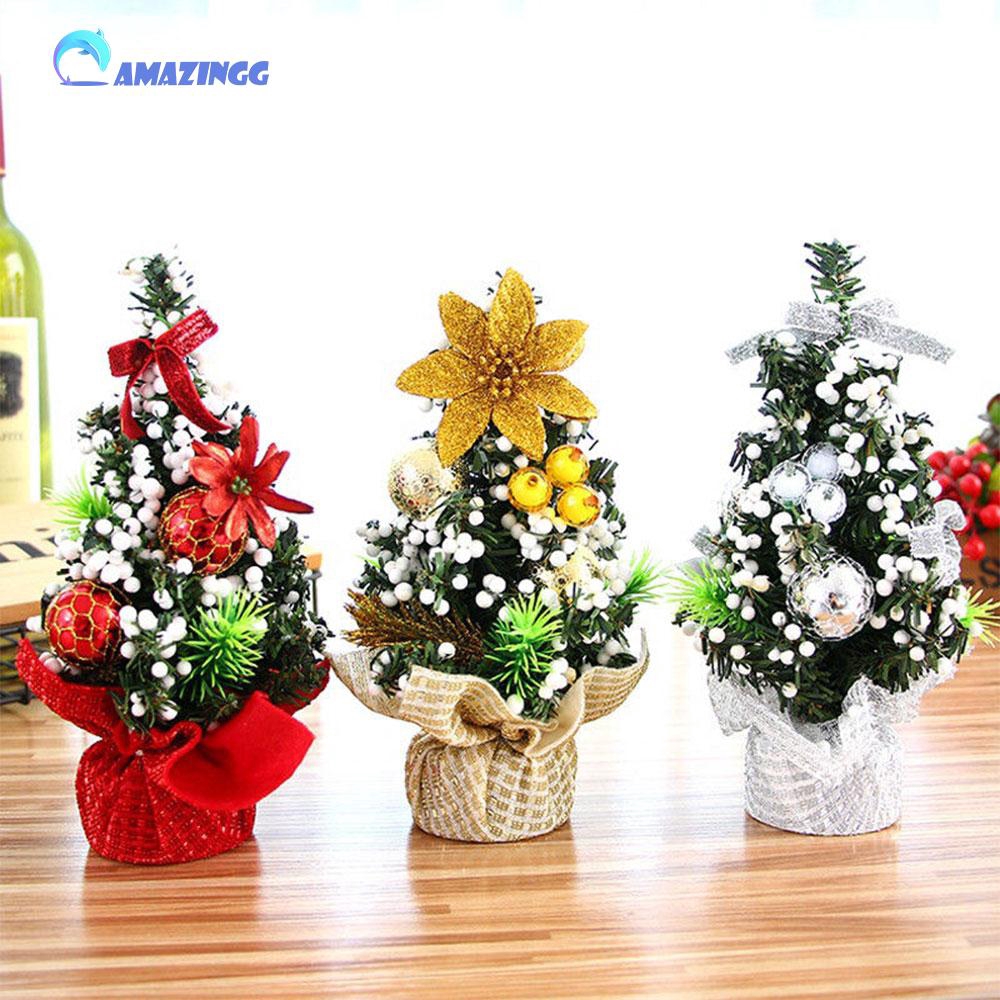 20cm Mini Christmas Tree Desk Table Decor Small Party Ornaments