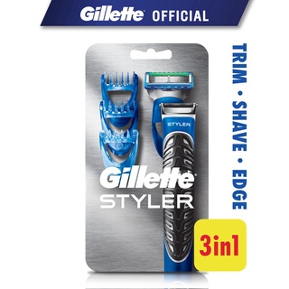 Image of Gillette Fusion Proglide Power Styler Razor 3 in 1 Trim + Shave + Edge Waterproof Trimmer
