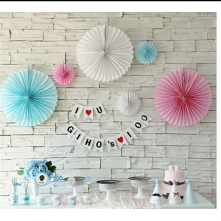 5pc10inch Tissue Paper Fan Honeycomb Fan Paper Party Wedding