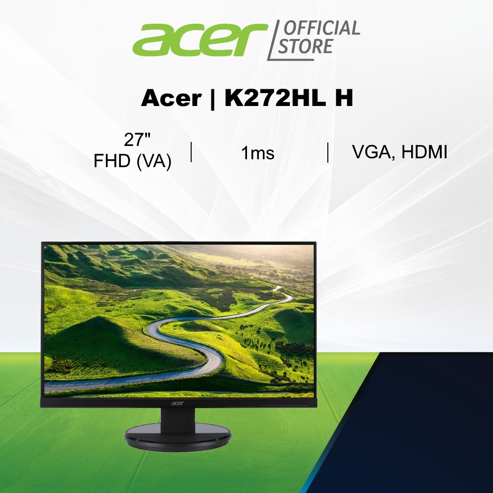 Acer K272HL H Monitor 27" (169) FHD/1920x1080/1MS/75Hz Refresh Rate