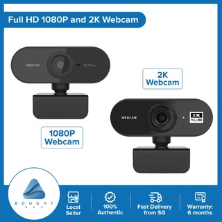 Full HD 1080P 2K Webcam For Microphone Streaming Autofocus PC MAC Laptop 360° Rotating Base