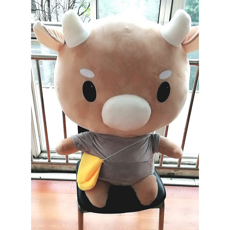 hardworking cow stuffed toy