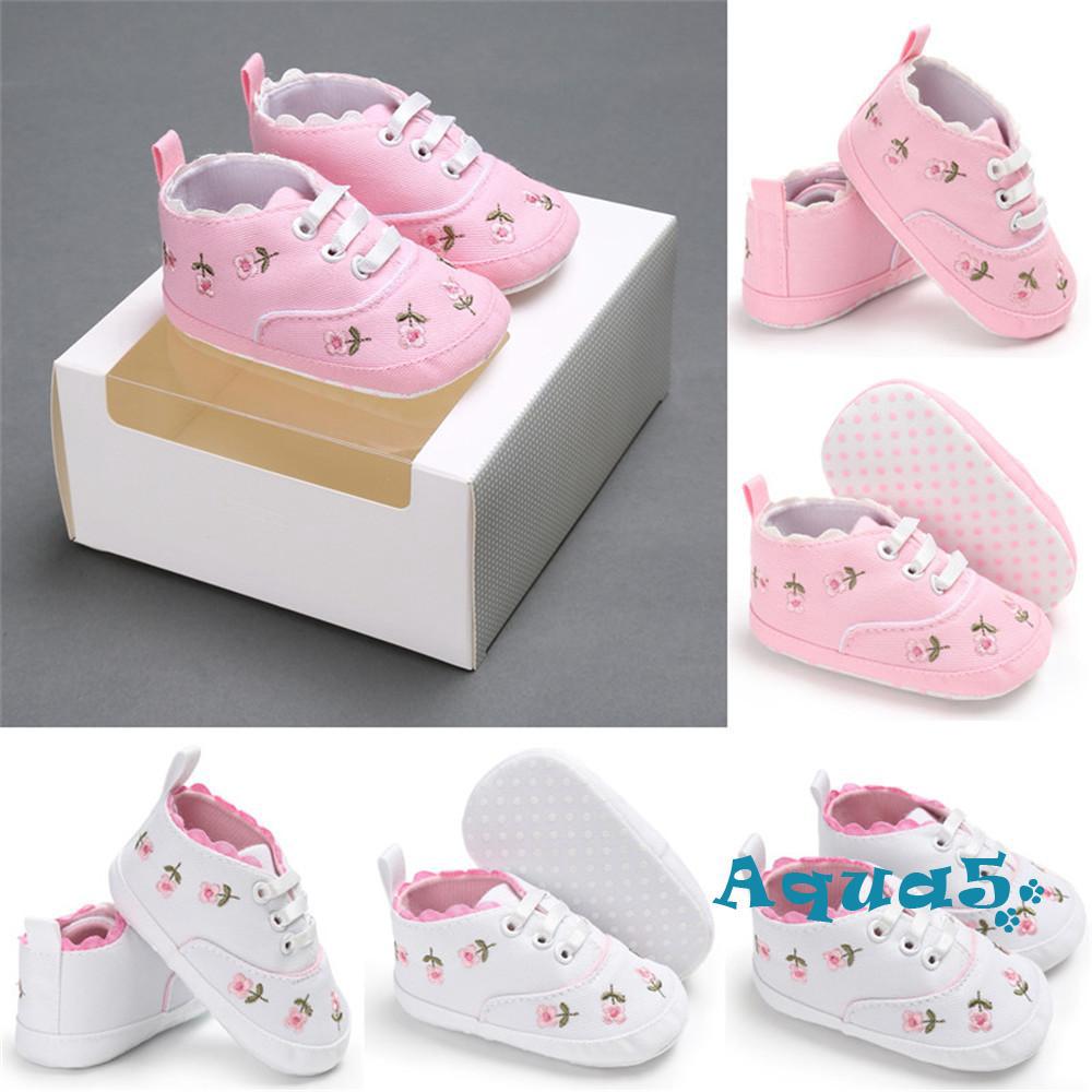dFlower Baby Infant Kid Girl Soft Sole Crib Toddler Summer Princess Sneaker #1
