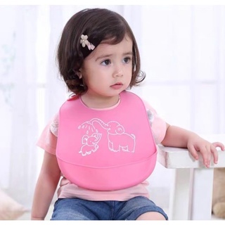 【SG hstvBB】Baby food catcher Food Grade Silicone Adjustable Baby Bib Waterproof #7