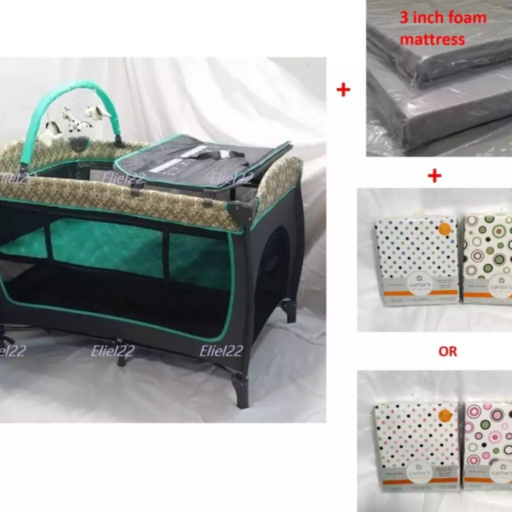 Baby Playard Playpen Cot Bassinet Crib Bundle Set Free Delivery