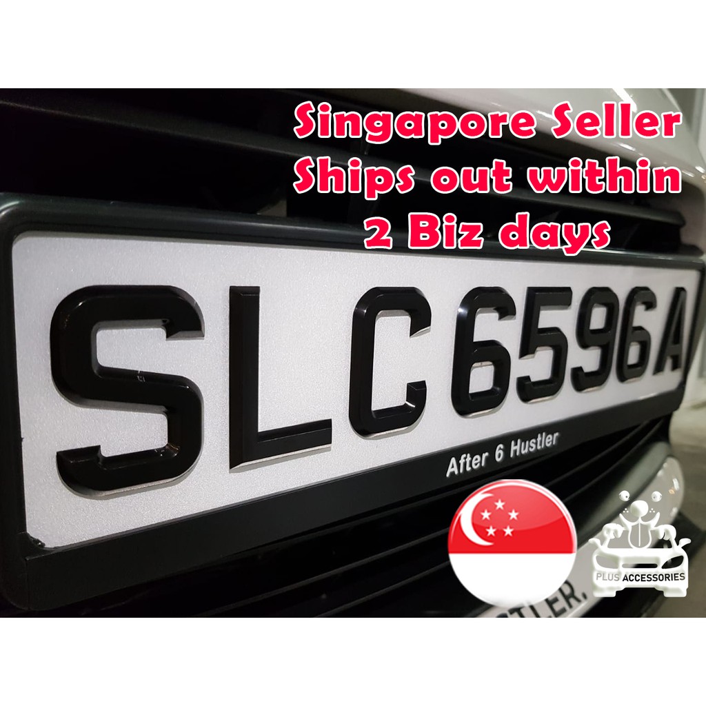 3D Reflective Euro Car Plate Shopee Singapore