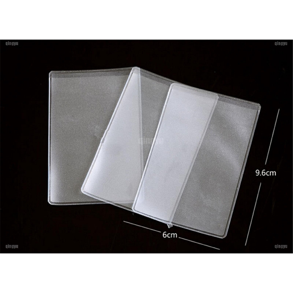 10pcs Soft Plastic Clear Credit Card Sleeves Protectors Dustproof Waterproof New