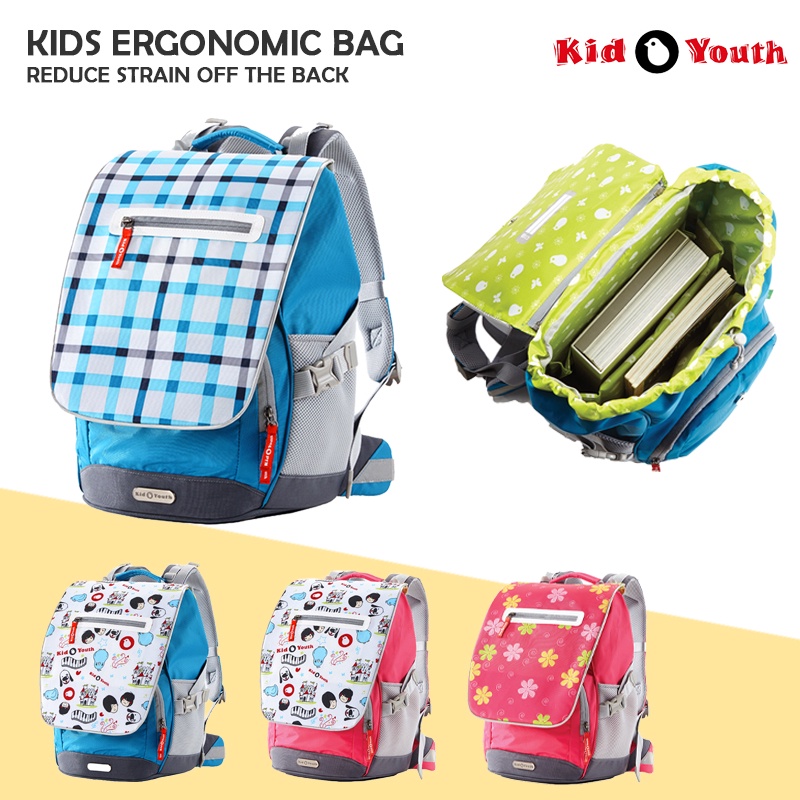 Kid2Youth Ergonomic School Bag ★ Ergonomic School Bags ★ Primary 3 to Primary 6 School Bags