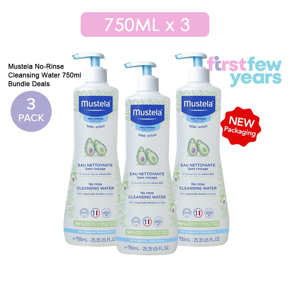 mustela no rinse cleansing water 500ml 750ml bundle deals exp 09 2023 shopee singapore